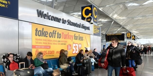 File photo of passengers at Stansted Airport, Essex