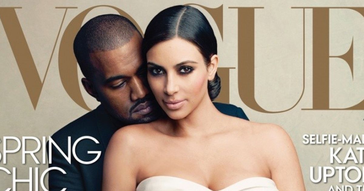 Kim Kardashian S Vogue Cover With Kanye West Wearing Wedding