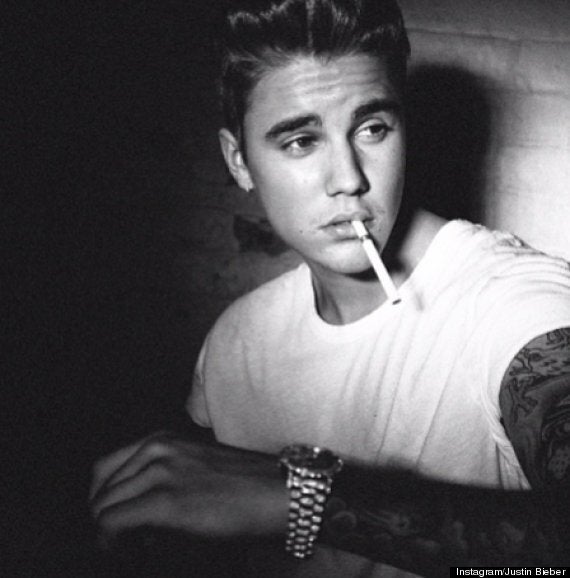 justin bieber smoking cigarettes