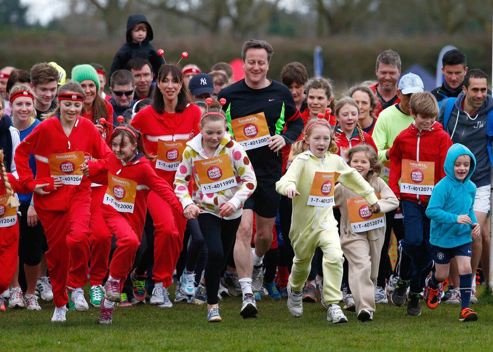 Prime Minister David Cameron Takes Part In Sport Relief Mile