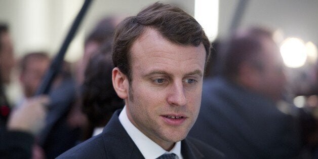 Emmanuel Macron, Deputy secretary-general at the ElysÃ©e, is pictured in San Francisco on February 12, 2014 during the visit of French President Francois Hollande . AFP PHOTO / POOL / ALAIN JOCARD (Photo credit should read ALAIN JOCARD/AFP/Getty Images)