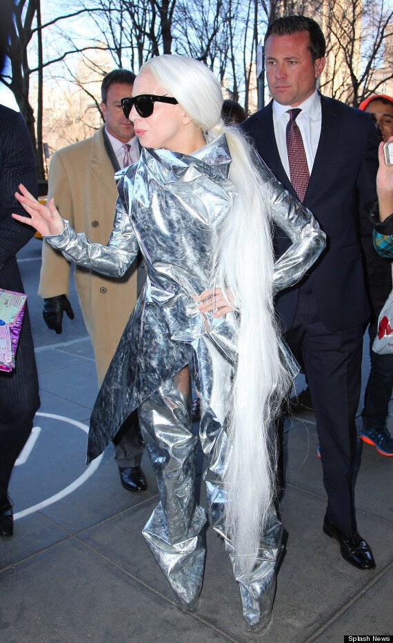 lady gaga silver costume