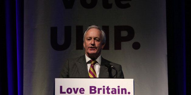 TORQUAY, ENGLAND - FEBRUARY 28: UKIP campaign director Neil Hamilton speaks at the UKIP 2014 Spring Conference at the Riviera International on February 28, 2014 in Torquay, England. The anti-European Union UK Independence Party leader Nigel Farage is looking to galvanise support ahead of May's European Parliament elections when they hope to win the most seats in the contest, building on its strong poll ratings and success in last year's local elections. (Photo by Matt Cardy/Getty Images)