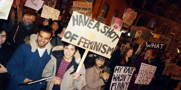Students from Leeds campaigning against nightclub Tequila UK's sexist advertising