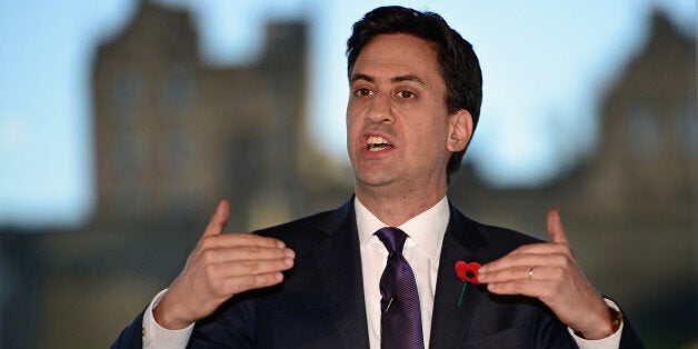 EDINBURGH, SCOTLAND - NOVEMBER 07: Leader of the Labour Party Ed Miliband speaks as he visits Standard Life on November, 11, 2013 in Edinburgh, Scotland. The Labour leader was attending a Q&A session in Scotland, where he has recently come under pressure to have a inquiry into allegations of vote rigging by the Unite union in Falkirk. (Photo by Jeff J Mitchell/Getty Images)