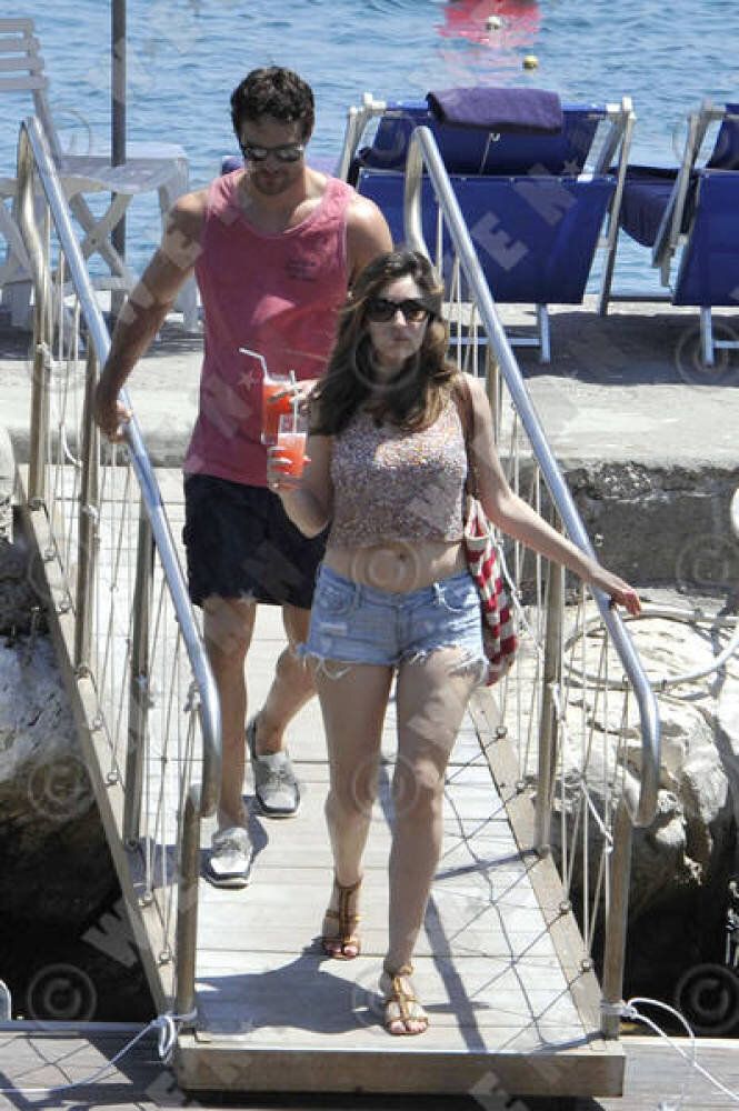Kelly Brook and Thom Evans on holiday