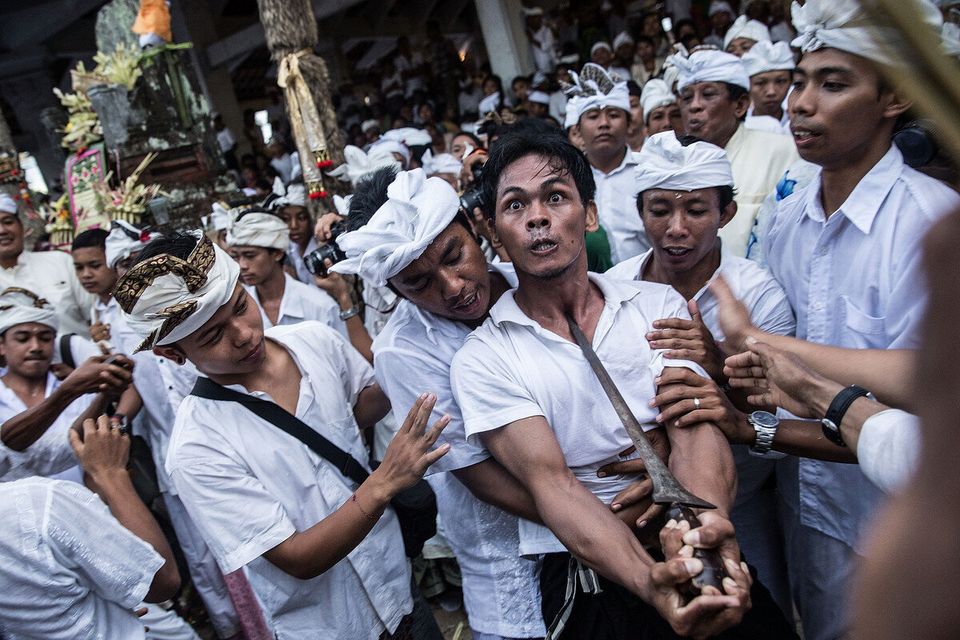 Villagers Take Part In The Pengerebongan Ritual