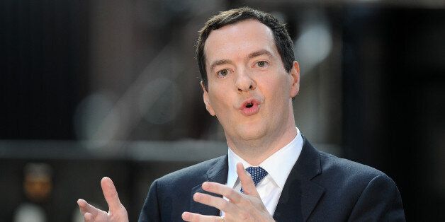 Chancellor of the Exchequer George Osborne makes a key note speech at the Science and Industry in Manchester where he said that a new high-speed rail connection and better roads could create an economic