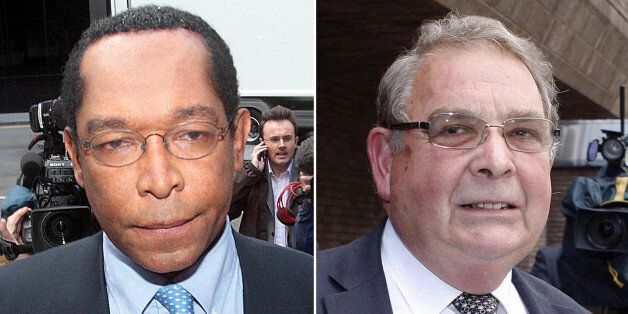 Undated file photos of Lord Taylor of Warwick (left) and Lord Hanningfield who have been freed from prison after serving only a quarter of their sentences for fiddling their parliamentary expenses, sources said.