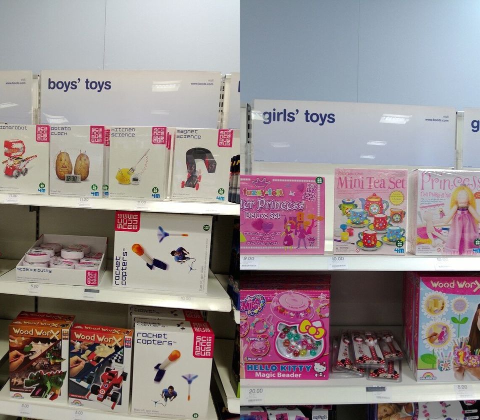 Boots Remove Sexist Girls And Boy Signs From Toys