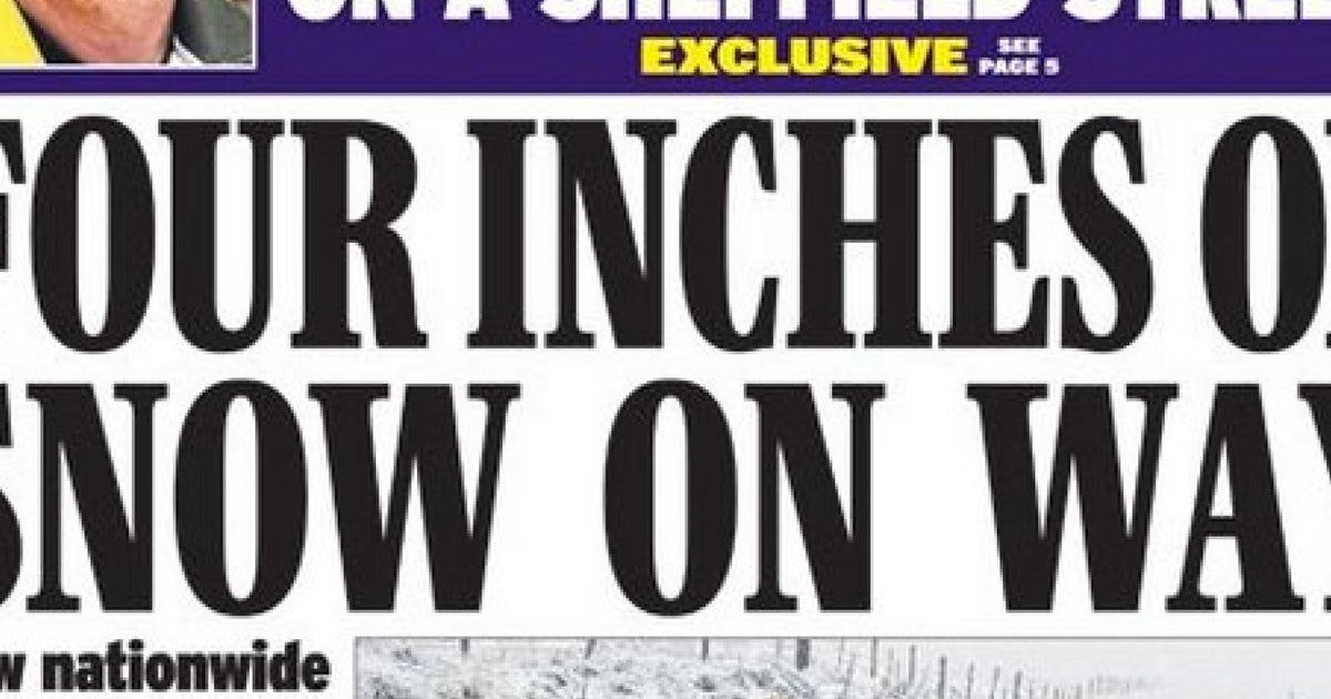 Daily Express Weather Front Page Snow Happens Every Year