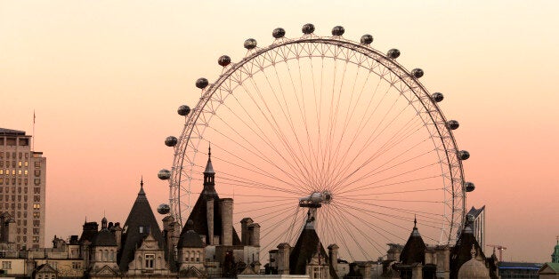 A view of the London skyline from the Trafalgar Hotel rooftop