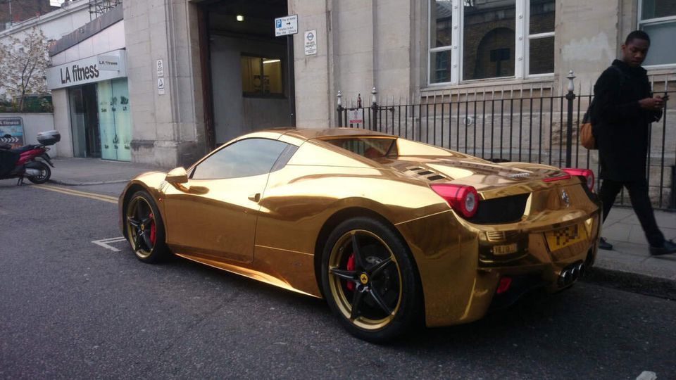 Gold Ferrari 