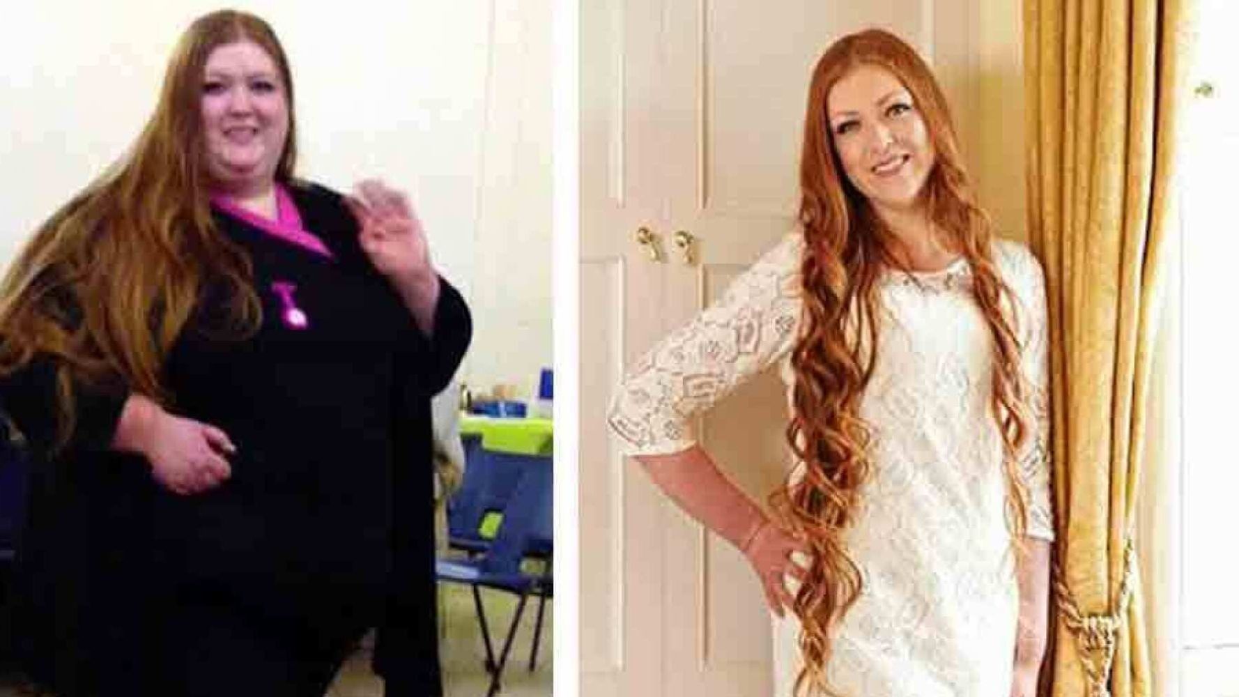 Size 20 woman loses five stones in 18 months after failing to find