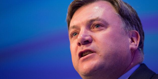 British Shadow Chancellor Ed Balls addresses delegates at the annual Confederation of British Industry (CBI) conference in central London, on November 4, 2013. British Prime Minister David Cameron on Monday welcomed a call from the nation's business leaders for Britain to remain in the European Union, ahead of a referendum in 2017. AFP PHOTO / LEON NEAL (Photo credit should read LEON NEAL/AFP/Getty Images)