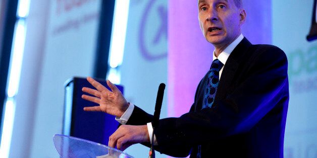 Lord Andrew Adonis, Honorary President of the Independent Academies Association, addresses the organisation's autumn conference at the Emirates Stadium, London.