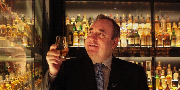 Scottish First Minister Alex Salmond takes a look round the new 3m tour of the Scotch Whisky Experience in Edinburgh, after officially opening the attraction.