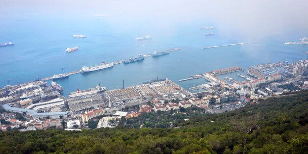 A general view of the harbour and Royal Navy Base at Gibraltar.