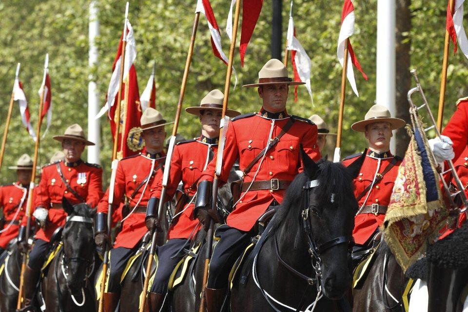 1. Their mounted police wear jolly bright red jackets and Pharrell Williams hats