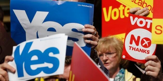 Yes supporters crash a Labour Better Together rally on Buchanan Street in Glasgow, as the campaign ahead of the Scottish independence referendum intensifies.