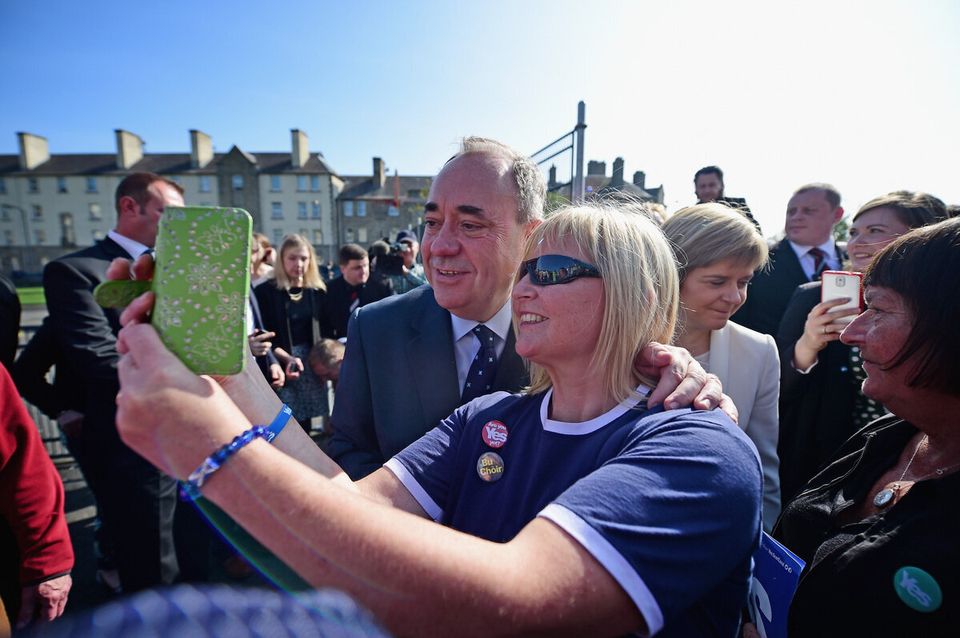 Alex Salmond Campaigns In Edinburgh For An Independent Scotland