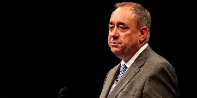 Scottish First Minister Alex Salmond addresses an audience of international journalists exactly 17 years since the country voted Yes to devolution at the Edinburgh International Conference Centre.