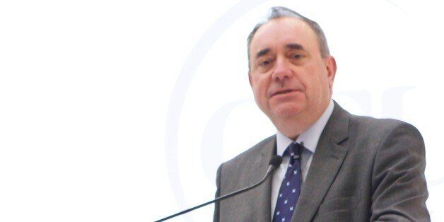 Alex Salmond delivering the inugural Caledonian lecture at the University's New York campus on Monday