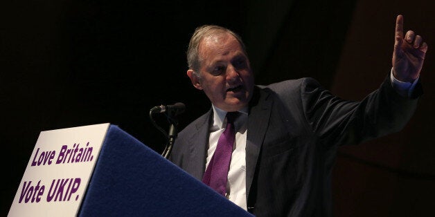 TORQUAY, ENGLAND - FEBRUARY 28: William Dartmouth UKIP MEP speaks at the UKIP 2014 Spring Conference at the Riviera International on February 28, 2014 in Torquay, England. The anti-European Union UK Independence Party leader Nigel Farage is looking to galvanise support ahead of May's European Parliament elections when they hope to win the most seats in the contest, building on its strong poll ratings and success in last year's local elections. (Photo by Matt Cardy/Getty Images)