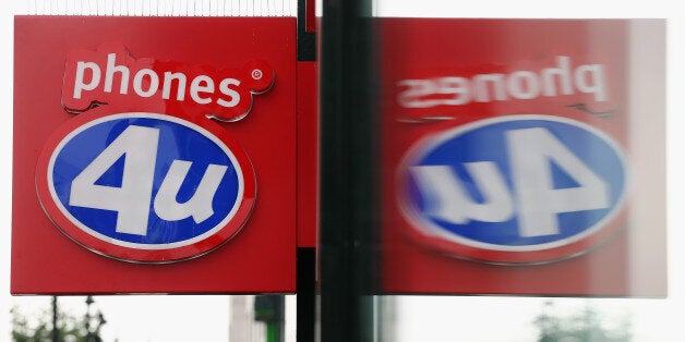 LONDON, ENGLAND - SEPTEMBER 15: A general view of Phones 4u shop on Oxford Street on September 15, 2014 in London, England. The Phones 4u retailer which is owned by private equity firm BC Partners, went into administration on Sunday night. The closures are likely to result in the loss of almost 6000 jobs across the UK. (Photo by Dan Kitwood/Getty Images)