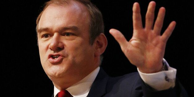Energy and Climate Change Secretary Ed Davey adresses the Liberal Democrats' autumn conference at The Clyde Auditorium in Glasgow, Scotland.