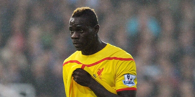 LONDON, ENGLAND - SEPTEMBER 20: (THE SUN OUT, THE SUN ON SUNDAY OUT) Mario Balotelli of Liverpool during the Barclays Premier League match between West Ham United and Liverpool at Boleyn Ground on September 20, 2014 in London, England. (Photo by John Powell/Liverpool FC via Getty Images)