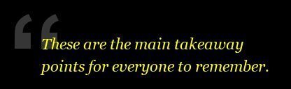 Takeaway(s).