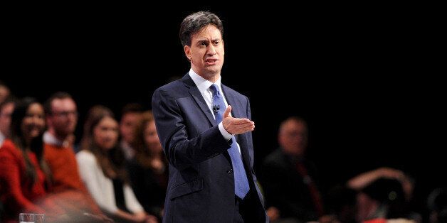Labour leader Ed Miliband delivers the leaders speech during the Labour Conference 2014 at the Manchester Central.