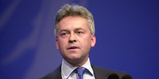 Alan Duncan speaking at the Conservative Party Conference in Blackpool Monday 8th October 2001. Conservative MP Rutland and Melton.. (Photo by Jeff Overs/BBC News & Current Affairs via Getty Images)