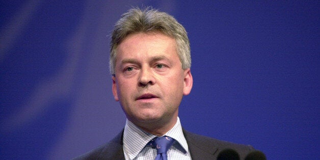 Alan Duncan speaking at the Conservative Party Conference in Blackpool Monday 8th October 2001. Conservative MP Rutland and Melton.. (Photo by Jeff Overs/BBC News & Current Affairs via Getty Images)
