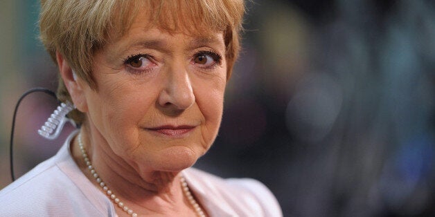 Margaret Hodge, Labour MP for Barking gives a television interview as votes for her Barking constituency are counted at the Goresbrook Leisure Centre on May 7, 2010 in Barking, England. After 5 weeks of campaigning, including the first ever live televised leader's debates, opinion polls suggest that the UK is facing the prospect of a hung parliament for the first time since 1974. (Photo by Ian Gavan/Getty Images)