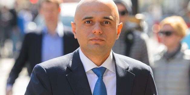 New Culture Secretary Sajid Javid arrives at the Department of Culture, Media and Sport, in Westminster, central London.
