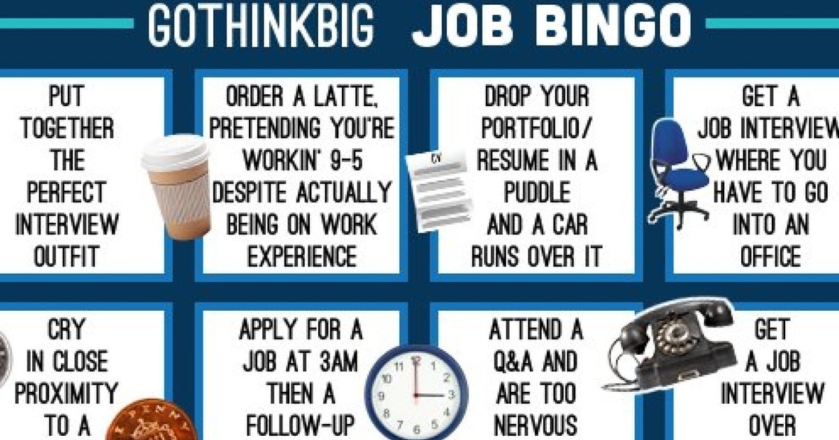 Job Bingo How To Pick Yourself Up When You're Unemployed And Job