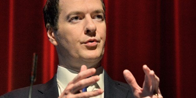 Britain's Chancellor of the Exchequer George Osborne addresses The Creative Sector Tax Relief Conference at BAFTA (British Academy of Film and Television Arts) in central London on April 4, 2014. AFP PHOTO/POOL/JOHN STILLWELL (Photo credit should read JOHN STILLWELL/AFP/Getty Images)