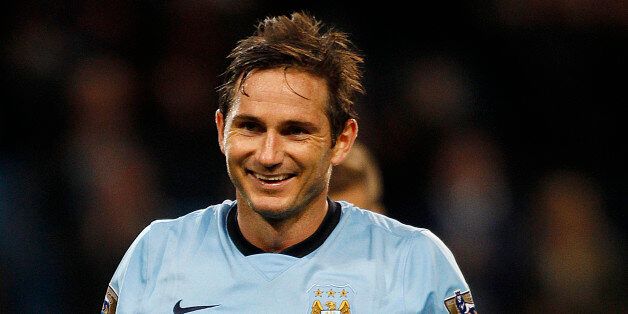 Manchester City's Frank Lampard celebrates scoring his 2nd goal against Sheffield Wednesday