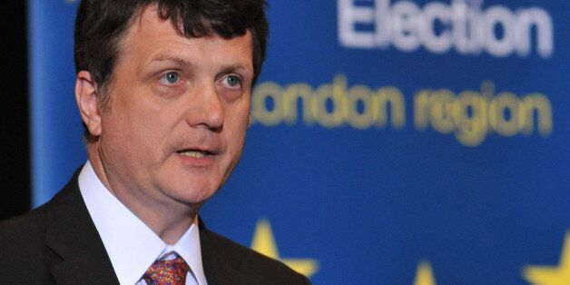 Gerard Batten of UKIP talking after his election to the European Parliament at City Hall in central London, this evening.
