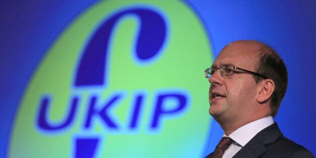 Ukip's Mark Reckless delivers his speech during the Ukip annual conference at Doncaster racecourse in South Yorkshire.