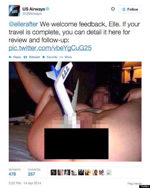 Social Media Fail: US Airways Tweets Toy Plane In Vagina To Passenger (NSFW  PICTURE) | HuffPost UK News