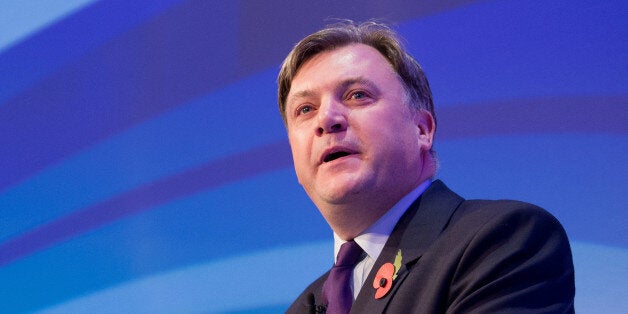 British Shadow Chancellor Ed Balls addresses delegates at the annual Confederation of British Industry (CBI) conference in central London, on November 4, 2013. British Prime Minister David Cameron on Monday welcomed a call from the nation's business leaders for Britain to remain in the European Union, ahead of a referendum in 2017. AFP PHOTO / LEON NEAL (Photo credit should read LEON NEAL/AFP/Getty Images)