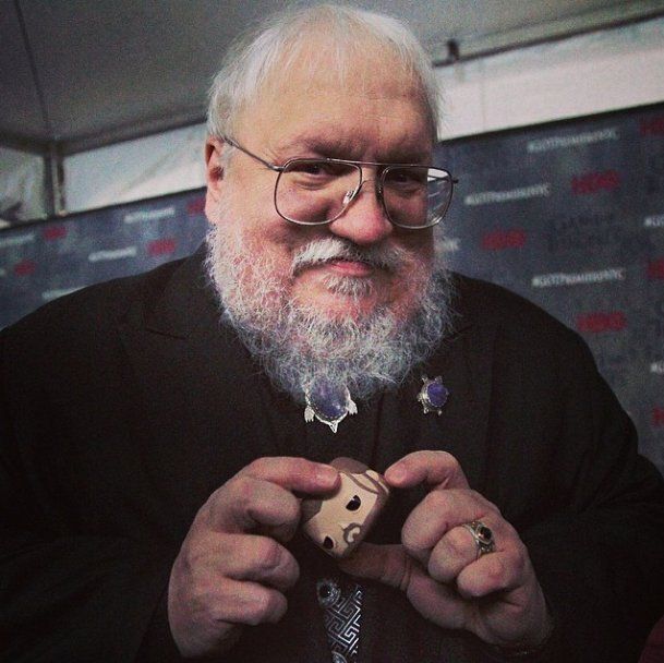 George RR Martin With Ned's Head