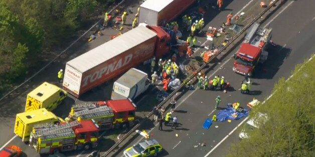 Lorry Driver Arrested Over M26 Crash Deaths After Woman And Girl From