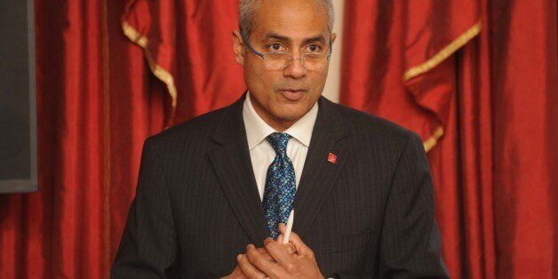 George Alagiah speaks during a seminar and reception for young people, relevant government departments, European policymakers and Prince's Trust partners, at Clarence House, London.