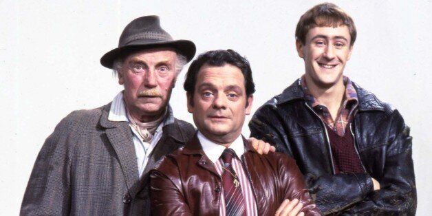 British Actors Lennard Pearce; David Jason And Nicholas Lyndhurst Stars of the BBC TV comedy series 'Only Fools and Horses'. (Photo by Photoshot/Getty Images)