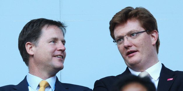 GLASGOW, SCOTLAND - JULY 23: Britain's deputy Prime Minister Nick Clegg (L) Chief Secretary to the Treasury Danny Alexander during the Opening Ceremony for the Glasgow 2014 Commonwealth Games at Celtic Park on July 23, 2014 in Glasgow, Scotland. (Photo by Chris Jackson/Getty Images)