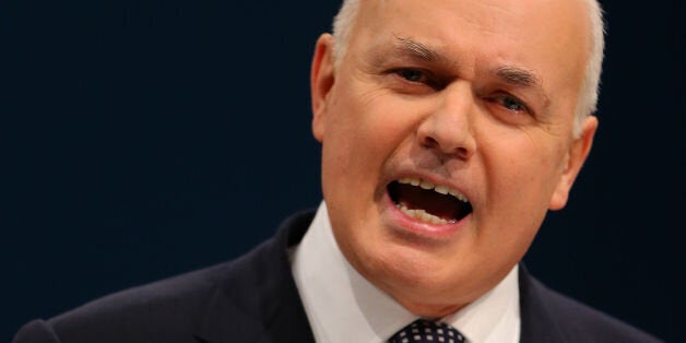 The secretary of State for Work and Pensions Iain Duncan Smith delivers his speech to delegates on the third day of the Conservative Party Conference at Manchester Central in Manchester.